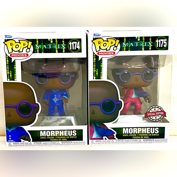 The Matrix Morpheus Lawrence Fishburn Movie Funko Pop special Ed. 1175 & 1174 - Picture 1 of 6